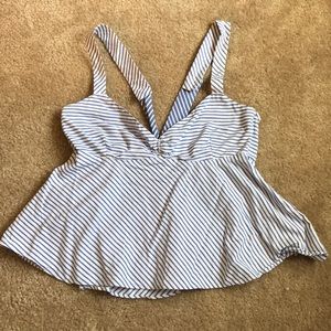 Zara striped flouncy top